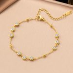 Gold Plated Geometric Themed Wraparound Bracelet