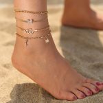 Gold Plated Gold Toned Layered Anklet Cum Bracelet - VAIRAVI