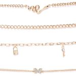 Gold Plated Gold Toned Layered Anklet Cum Bracelet - VAIRAVI