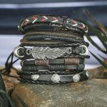 Multi Strand Bracelet for Men (Black) - VAIRAVI