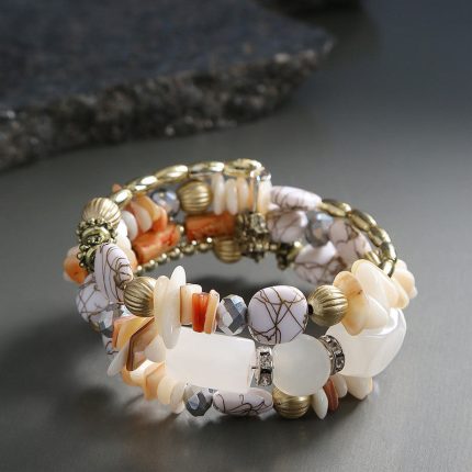 Marvelous Bohemia Beads Multi Strand Plushy Bracelet for Women and Girls - VAIRAVI