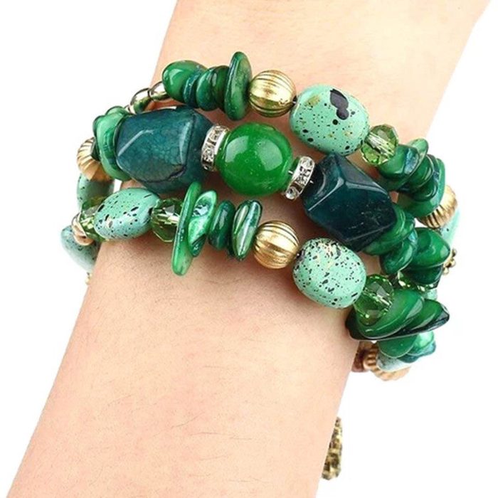 Wonderful Bohemia Beads Multi Strand Swanky Bracelet for Women and Girls - VAIRAVI