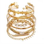 Set of 7 Gold Plated Boho Bracelets For Women and Girls - VAIRAVI