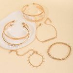 Set of 7 Gold Plated Boho Bracelets For Women and Girls - VAIRAVI