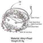 Set of 5 Silver Plated Boho Bracelets - VAIRAVI