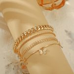 Mesmerizing Butterfly Multi Strand Gold Plated Bracelet For Women and Girls - VAIRAVI