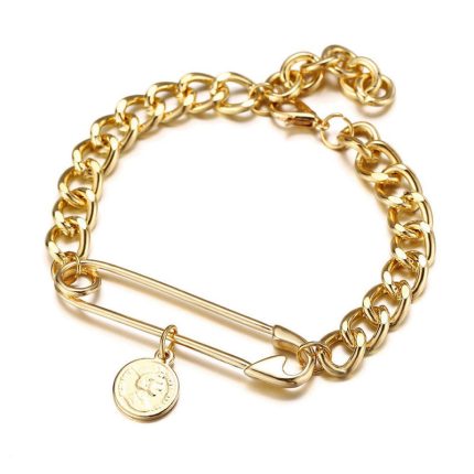 Gold Plated Chain Bracelet - VAIRAVI