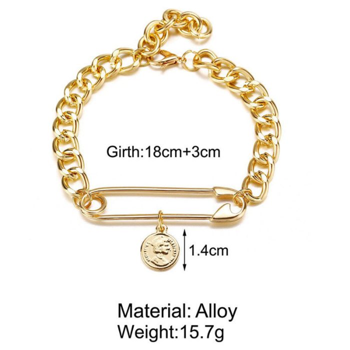 Gold Plated Chain Bracelet - VAIRAVI