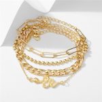Marvellous Gold Plated Multi Strand Bracelet For Women - VAIRAVI