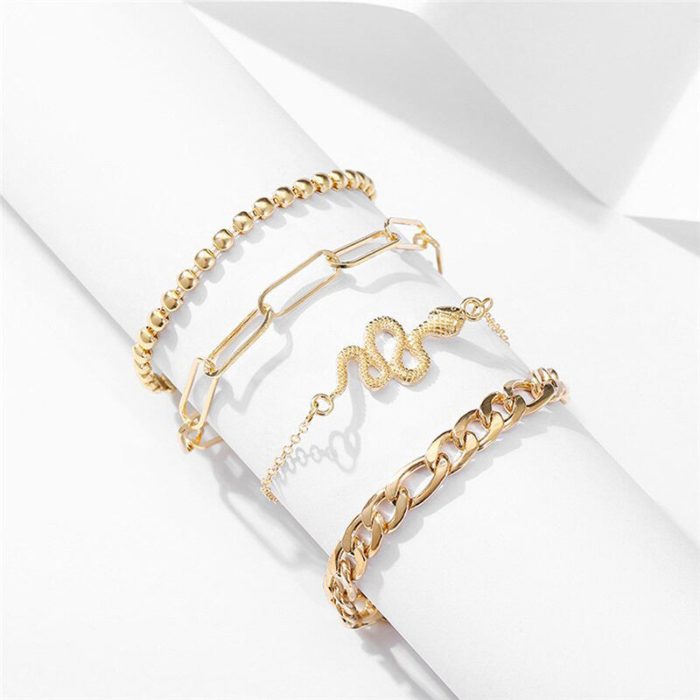 Marvellous Gold Plated Multi Strand Bracelet For Women - VAIRAVI