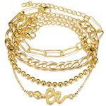 Marvellous Gold Plated Multi Strand Bracelet For Women - VAIRAVI