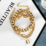 Sparkling Gold Plated Multi Strand Bracelet For Women - VAIRAVI