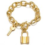 Gold-Toned Gold Plated With A Lock and Key - VAIRAVI
