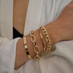 Gold-Toned Gold Plated Set of 4 Stackable Bracelets - VAIRAVI