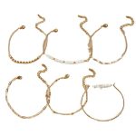 Gold Plated Contemporary Stackable Korean Bracelet (Pack of 6) - VAIRAVI