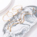 Gold Plated Gold Toned Contemporary Stackable Korean Bracelet (Pack of 5) - VAIRAVI