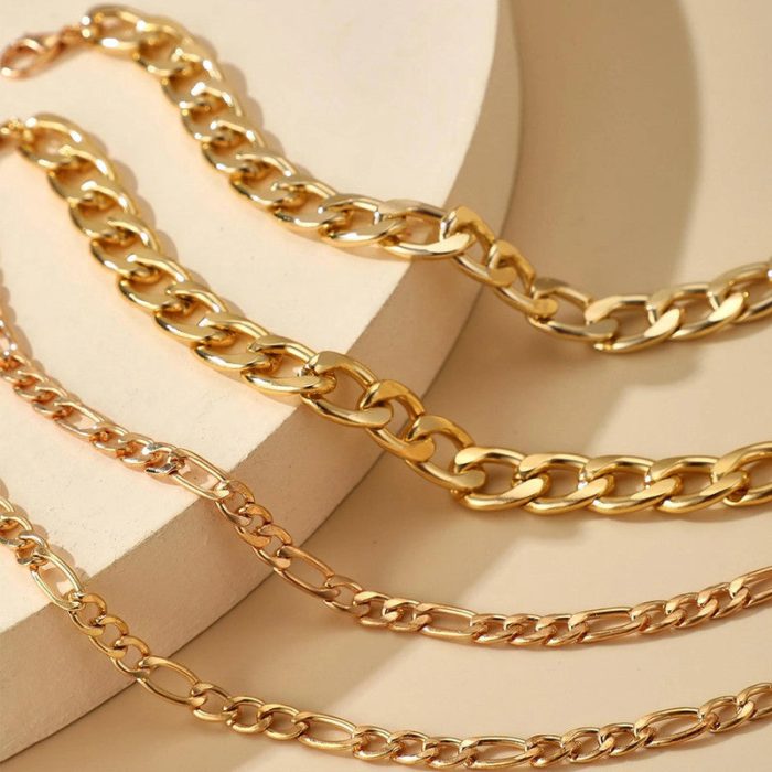Gold Toned and Gold-Plated Trendy Stackable Bracelet (Pack of 4) - VAIRAVI