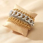 Gold and Silver Plated Multi-Strand Charm Bracelet - VAIRAVI