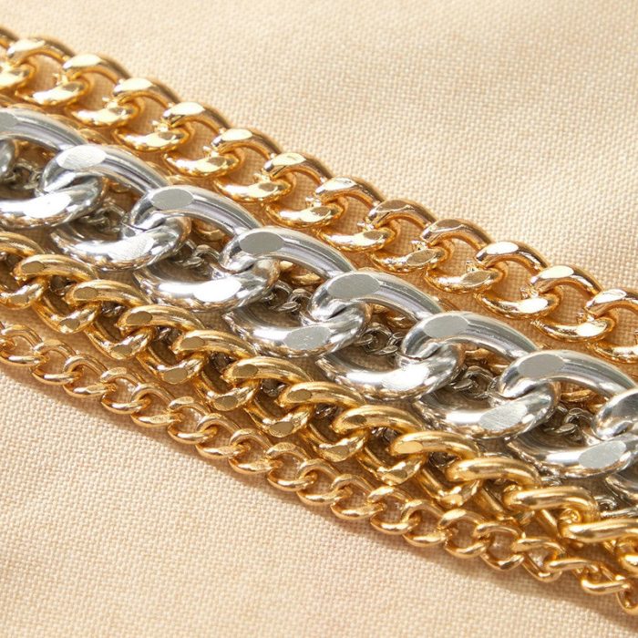 Gold and Silver Plated Multi-Strand Charm Bracelet - VAIRAVI