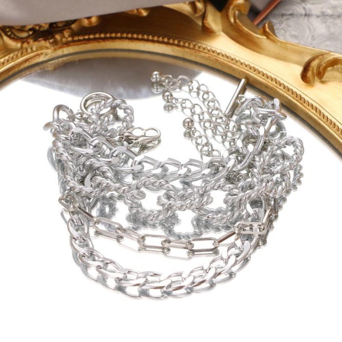 Silver-Plated Contemporary Bracelet (Pack of 4) - VAIRAVI