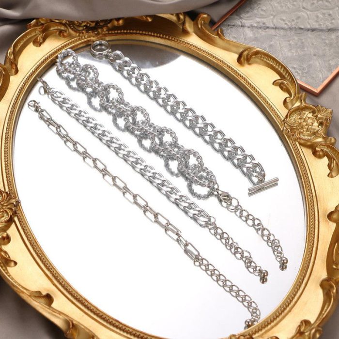 Silver-Plated Contemporary Bracelet (Pack of 4) - VAIRAVI