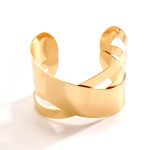 Gold-Plated Bangle-Style Cuff Bracelet For Women And Girls - VAIRAVI