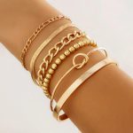 Gold Plated Set Of 6 Charm Bracelet for Women And Girls - VAIRAVI