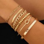 Gold Plated Set Of 6 Charm Bracelet for Women And Girls - VAIRAVI