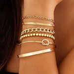 Gold Plated Set Of 6 Charm Bracelet for Women And Girls - VAIRAVI