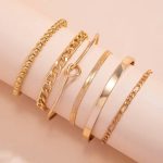 Gold Plated Set Of 6 Charm Bracelet for Women And Girls - VAIRAVI