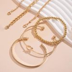 Gold Plated Set Of 6 Charm Bracelet for Women And Girls - VAIRAVI