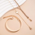 Gold Plated Set Of 3 White Clover Bracelet for Women And Girls - VAIRAVI
