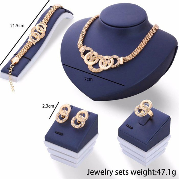 Stunning AD Vintage Statement Necklace Earrings Bracelet Ring for Women and Girls - VAIRAVI