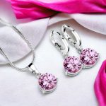 Silver Plated CZ Stone-Studded Colorful Anti Tarnish Pendant Set - Image 18