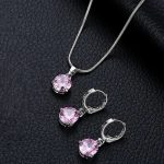 Silver Plated CZ Stone-Studded Colorful Anti Tarnish Pendant Set - Image 19