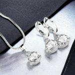 Silver Plated CZ Stone-Studded Colorful Anti Tarnish Pendant Set - Image 3