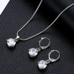 Silver Plated CZ Stone-Studded Colorful Anti Tarnish Pendant Set - Image 24