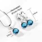 Silver Plated CZ Stone-Studded Colorful Anti Tarnish Pendant Set - Image 28