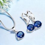 Silver Plated CZ Stone-Studded Colorful Anti Tarnish Pendant Set - Image 6
