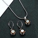 Silver Plated CZ Stone-Studded Colorful Anti Tarnish Pendant Set - Image 37