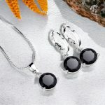 Silver Plated CZ Stone-Studded Colorful Anti Tarnish Pendant Set - Image 38