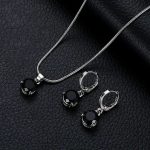Silver Plated CZ Stone-Studded Colorful Anti Tarnish Pendant Set - Image 41