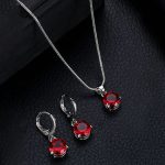 Silver Plated CZ Stone-Studded Colorful Anti Tarnish Pendant Set - Image 46