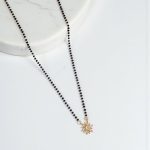 Gold Plated Round Shaped Floral Mangalsutra with Chain for Women - Image 4