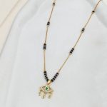 Gold Plated Evil Eye Shaped Mangalsutra with Chain for Women - Image 3
