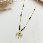 Gold Plated Evil Eye Shaped Mangalsutra with Chain for Women - Image 4