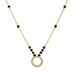 Gold Plated Round Shaped Mangalsutra with Chain for Women - Image 4