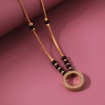 Gold Plated Round Shaped Mangalsutra with Chain for Women - Image 5