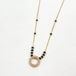 Gold Plated Round Shaped Mangalsutra with Chain for Women - Image 6