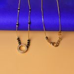 Gold Plated Round Shaped Mangalsutra with Chain for Women - Image 7
